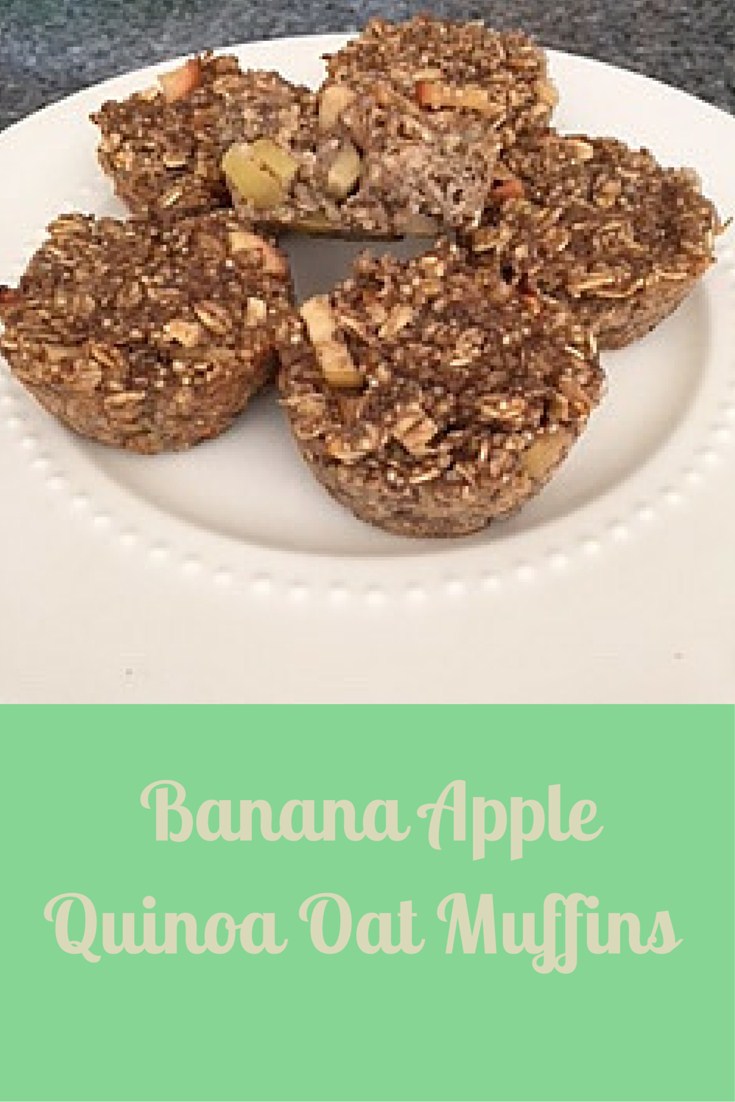 Banana Apple Quinoa Oat Muffins